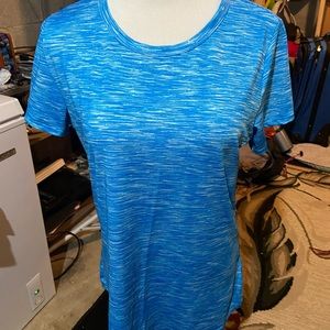 EUC blue women’s performance tee